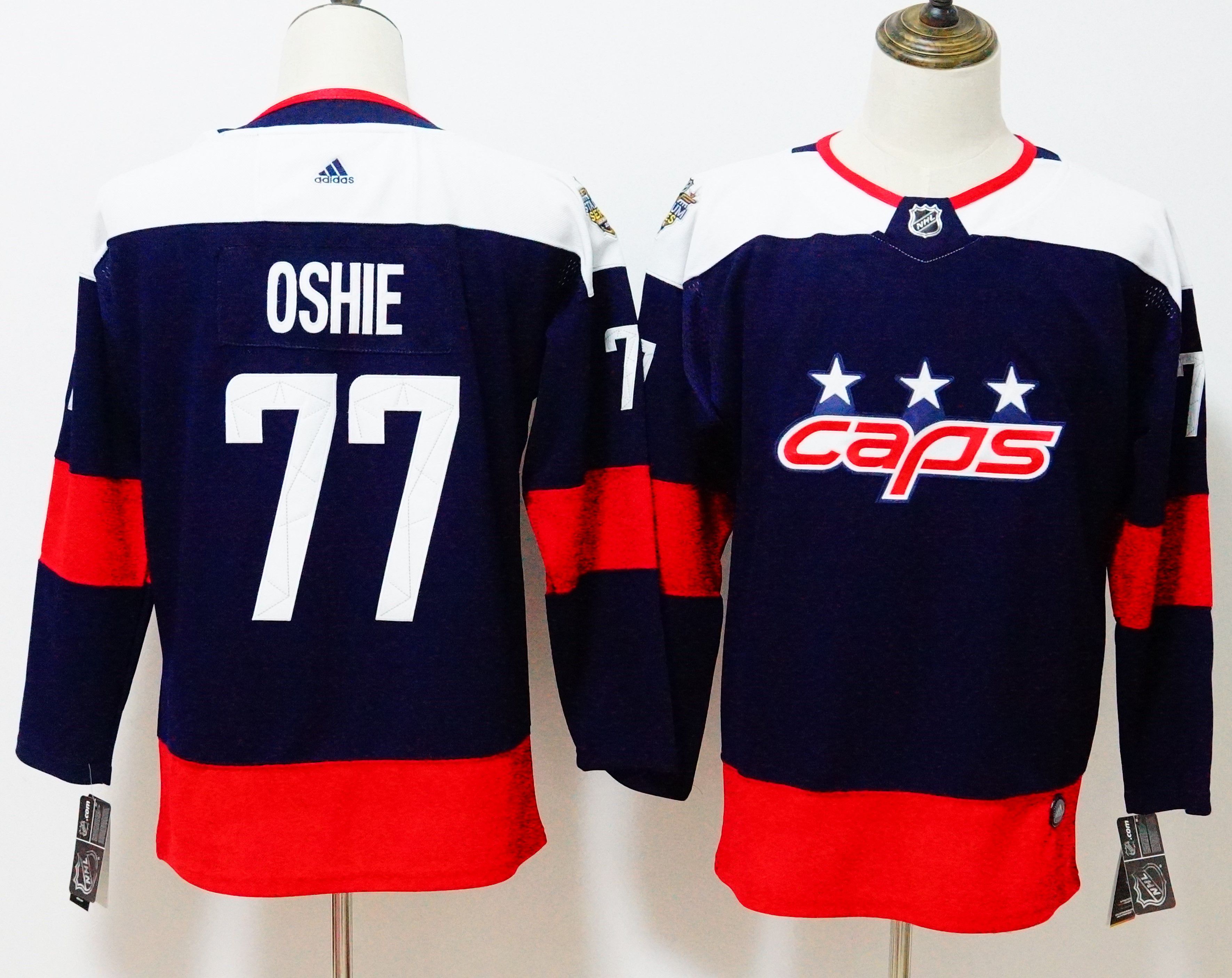 Women Washington Capitals #77 Oshie Blue Hockey Stitched Adidas NHL Jerseys->women nhl jersey->Women Jersey